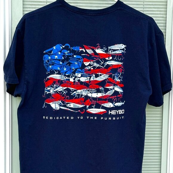Heybo Patriotic Fish Flag Tee - Picture 1 of 6